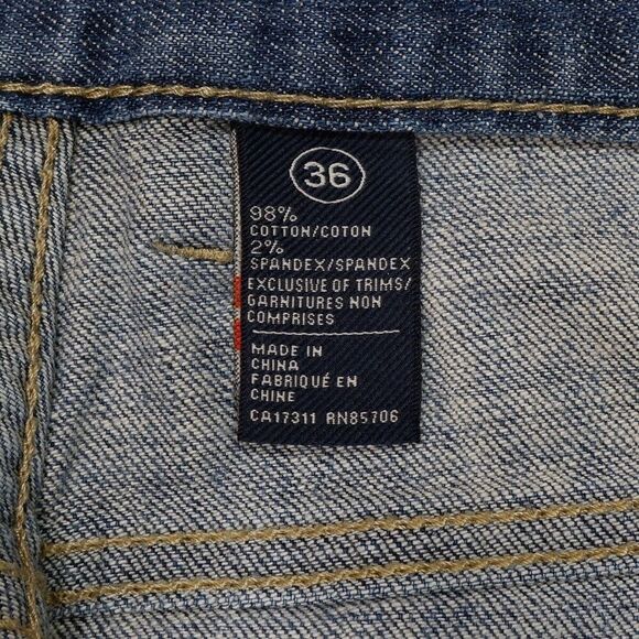 Buffalo David Bitton Six-X Shorts Mens W36 Measures W37 Distressed Blue Denim - Picture 5 of 9